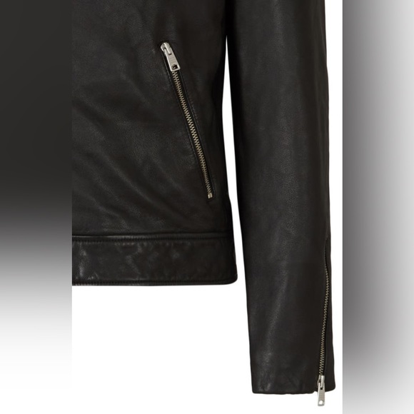 All Saints Black Leather Jacket - Picture 7 of 10
